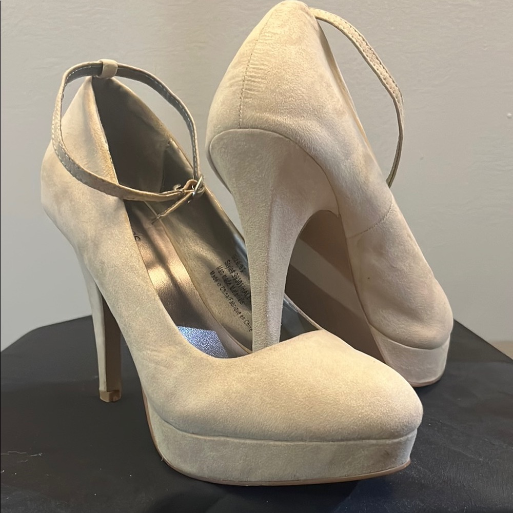 Maurices Cream Stiletto Heels with Platform